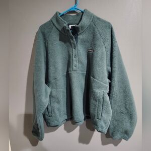 Columbia Jasper Ridge Peppled Fleece Sherpa Snap Pullover Size 2X New
